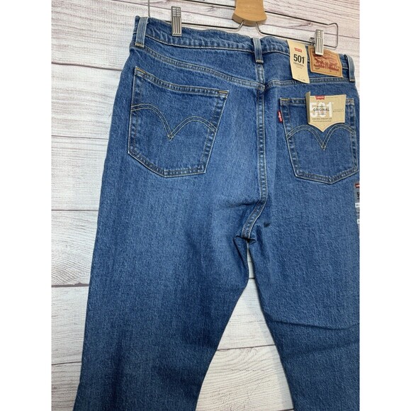 Levi's 501 Jeans Womens 32 X 26 Cropped Straight Leg High Rise Distressed - Picture 4 of 15